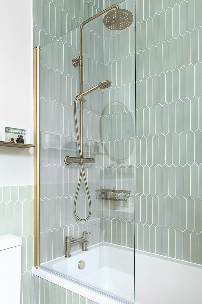 Elegant Green & Brass Bathroom 3
