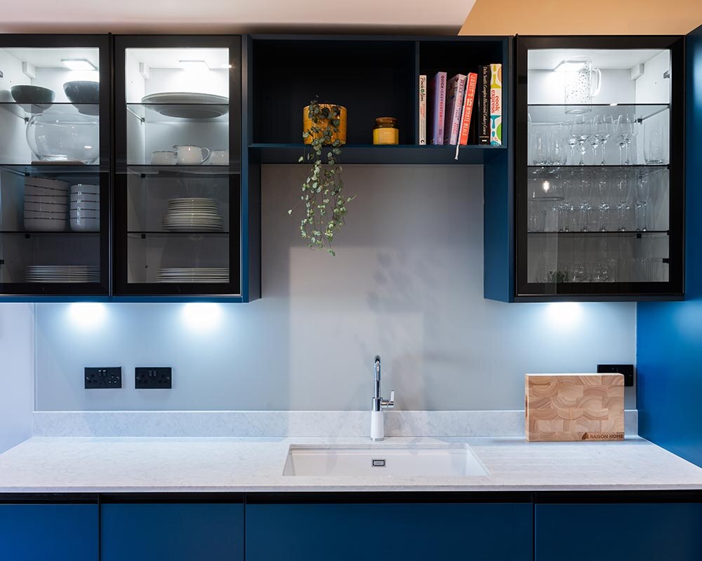Sleek & Modern Blue Kitchen in Edinburgh 3